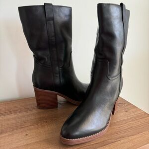 Nine West - Women’s Black Hess Mid Calf Boot size 10